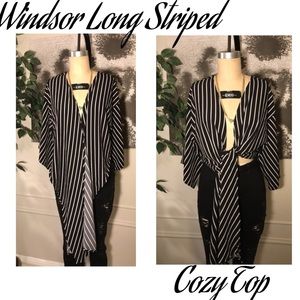 Windsor long cozy striped top large